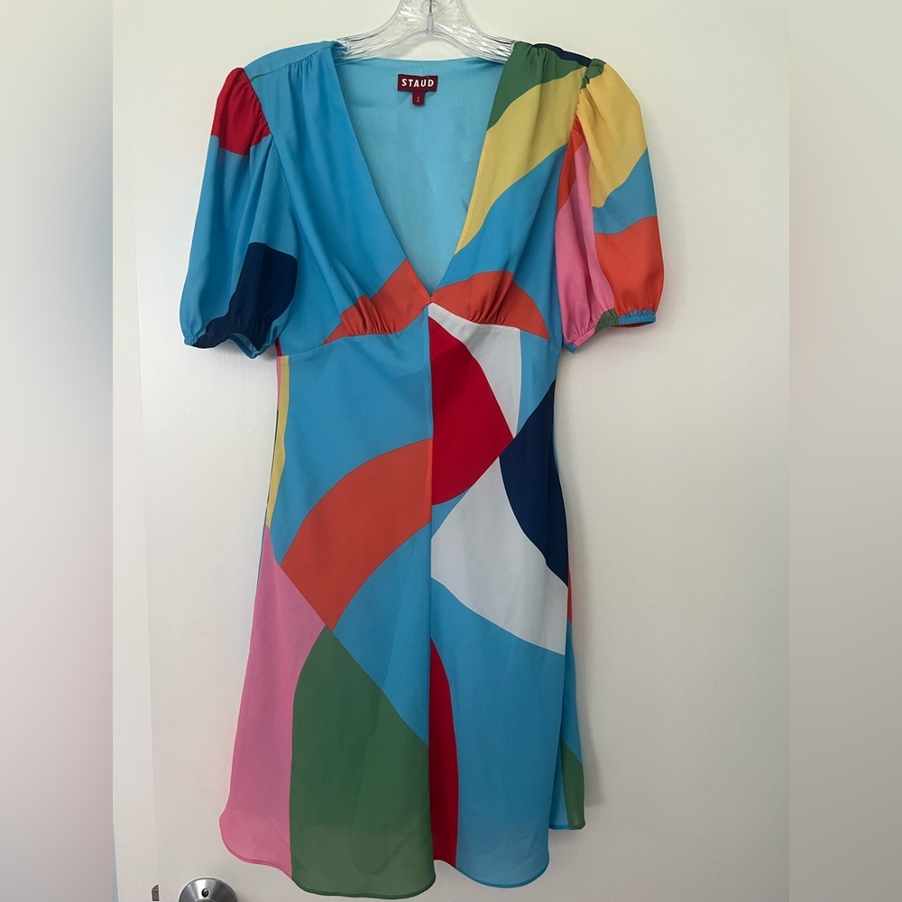 Staud mini Milla dress! Beautiful colors! Size 2.